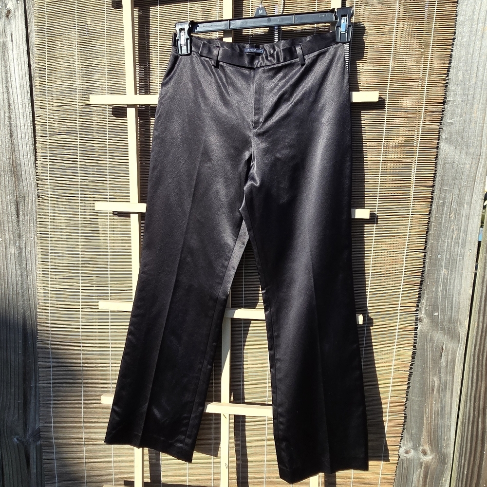 Gap Black Satin Stretch Crop Pants 2